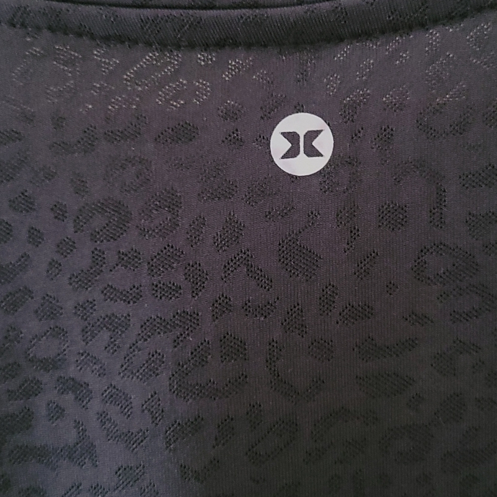 RBX Active Black Jacquard Leopard Print Sleeveless Workout Tank Top Size XL NWT - Picture 3 of 8